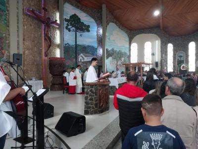 Missa Solene de Aparecida em Laranjeiras do Sul (12/10) teve a participaÃ§Ã£o da RÃ¡dio da FamÃ­lia